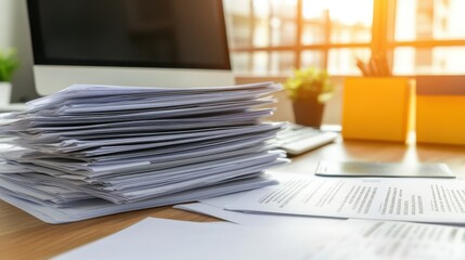 Medical Insurance Claim Documents on Office Desk