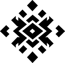 Aztec vector elements. Ethnic ornament. Tribal design, geometric symbols for border, frame, tattoo, logo, cards, decorative paper. Navajo motifs