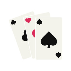 Playing card icon. Four aces icon