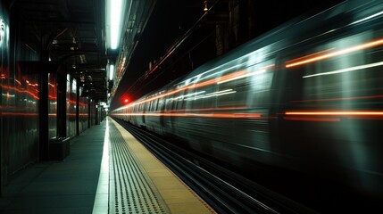Fototapeta premium Subway Train Blur