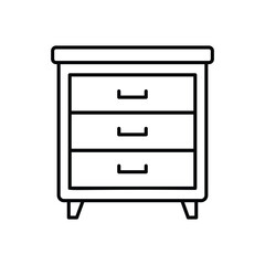 Nightstand vector icon stock illustration