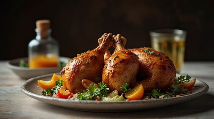 roasted chicken with vegetables