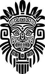 Aztec vector elements. Ethnic ornament. Tribal design, geometric symbols for border, frame, tattoo, logo, cards, decorative paper. Navajo motifs