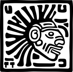 Aztec vector elements. Ethnic ornament. Tribal design, geometric symbols for border, frame, tattoo, logo, cards, decorative paper. Navajo motifs