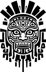 Aztec vector elements. Ethnic ornament. Tribal design, geometric symbols for border, frame, tattoo, logo, cards, decorative paper. Navajo motifs