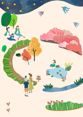 둘레길 걷기여행 포스터