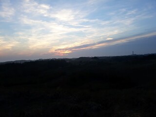 sunset over the mountains