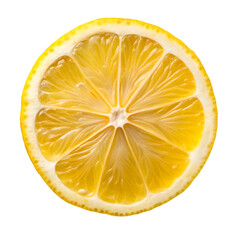 Slice lemon isolated on transparent background