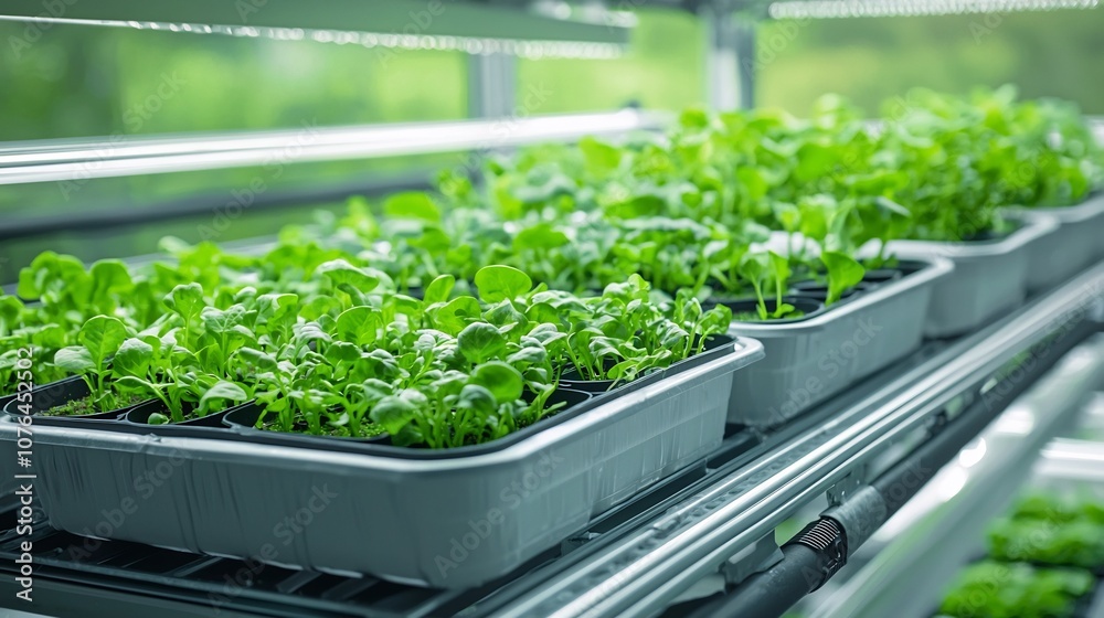 Poster vertical hydroponic system efficiently growing a variety of fresh nutrient rich leafy greens in stac
