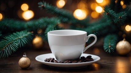 white_ceramic_cup_with_black_coffee chrismas decoration