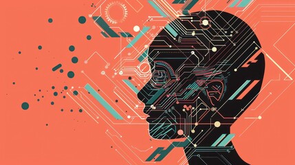 Fototapeta premium Artificial Intelligence Abstract