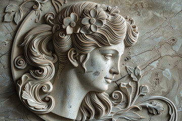 Astrological composition with concept of Virgo zodiac sign symbol