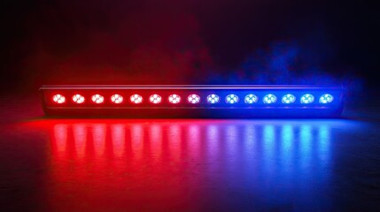 Vibrant Red and Blue LED Light Bar