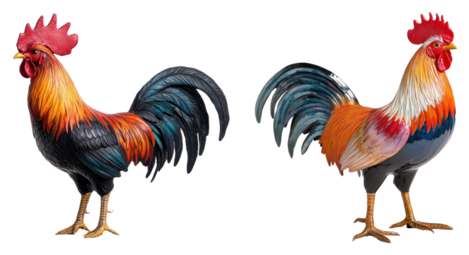 Colorful roosters showcase artistry in weather vane design