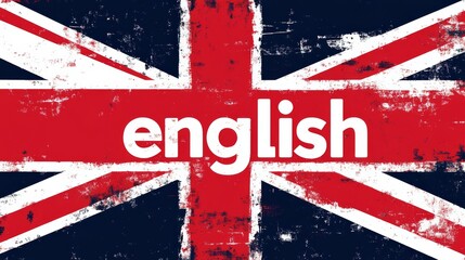British Flag with English Text 