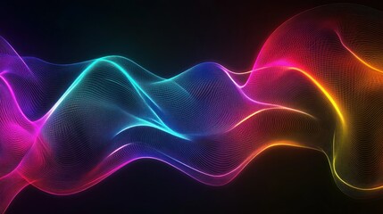 Obraz premium Abstract Neon Wave