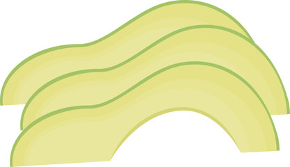Avocado fruit slice illustration