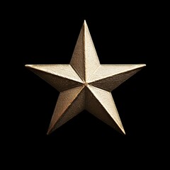 Obraz premium Sparkling Gold Glitter Star Ornament Isolated on Black Background for Festive Christmas and Holiday Decor