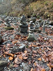 stone architecture in the middle of the river