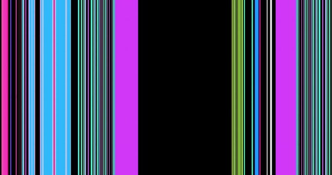 vertical multicolor transition, vhs glitch noise background realistic flickering, analog vintage TV signal with bad interference, static noise background