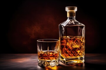 Bottle glass whiskey.