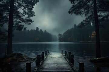 Lake landscape outdoors nature.