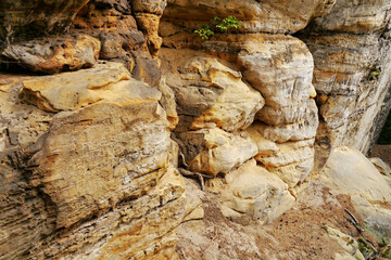 Abstract sandstone rock formation