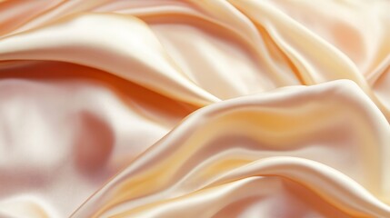 Obraz premium Abstract Draped Cream-Colored Silk Fabric Background
