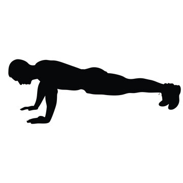 recommend clip art: A man doing a push up. He is wearing shorts and a shirt