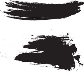 Grunge badge brush, hand drawn black sticker