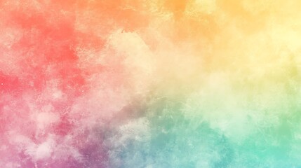 Abstract Watercolor Background with Soft Rainbow Hues and Distressed Texture
