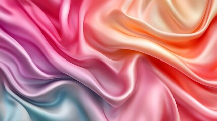 Obraz premium Abstract Gradient Draped Fabric in Pastel Tones