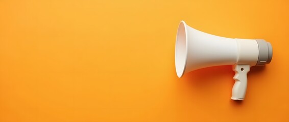 Black Friday Promotion or Refer-a-Friend Concept with Megaphone on Yellow Background