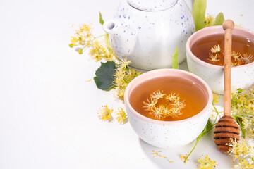 Linden plant flower tea
