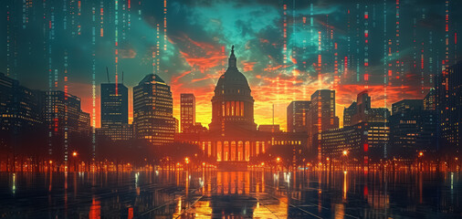 Obraz premium financial concept image showcasing GDP growth, inflation rates, unemployment figures, and stock market trends