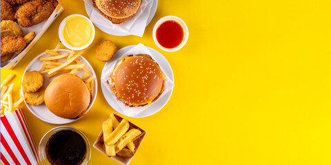 Fast food delivery menu background