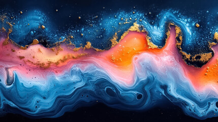 Acrylic Fluid Art. Abstract marble background