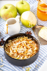 Apple pie shaved fruit ice