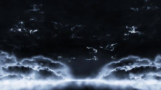 dark thunderstorm sky, with lightning and clouds vj loop,  suitable for performance concert background and editing