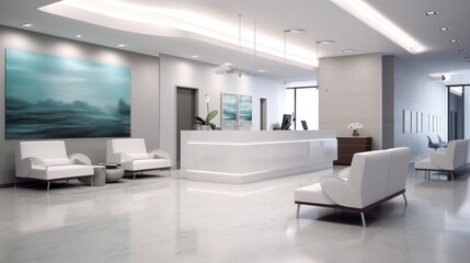 Modern Office Reception Area