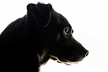 Naklejka premium A close-up shot of a dog's facial features on a white background