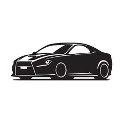 Obraz premium car silhouette vector on a white background
