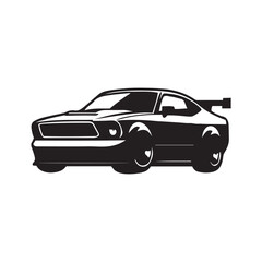 car silhouette vector on a white background