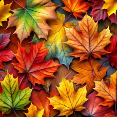 Fototapeta premium a fall leaves picture