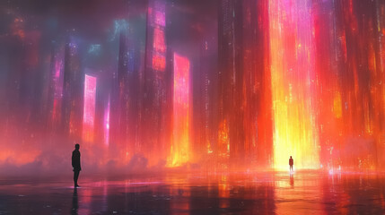 futuristic cityscape with avant-garde architecture