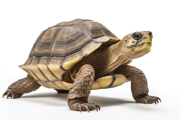 Obraz premium Reptile animal turtle white background.