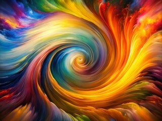 Mesmerizing Swirling Vibrant Colors in Abstract Art &ndash; Captivating Display of Dynamic Color Patterns and Textures for Artistic Inspiration and Creative Visuals