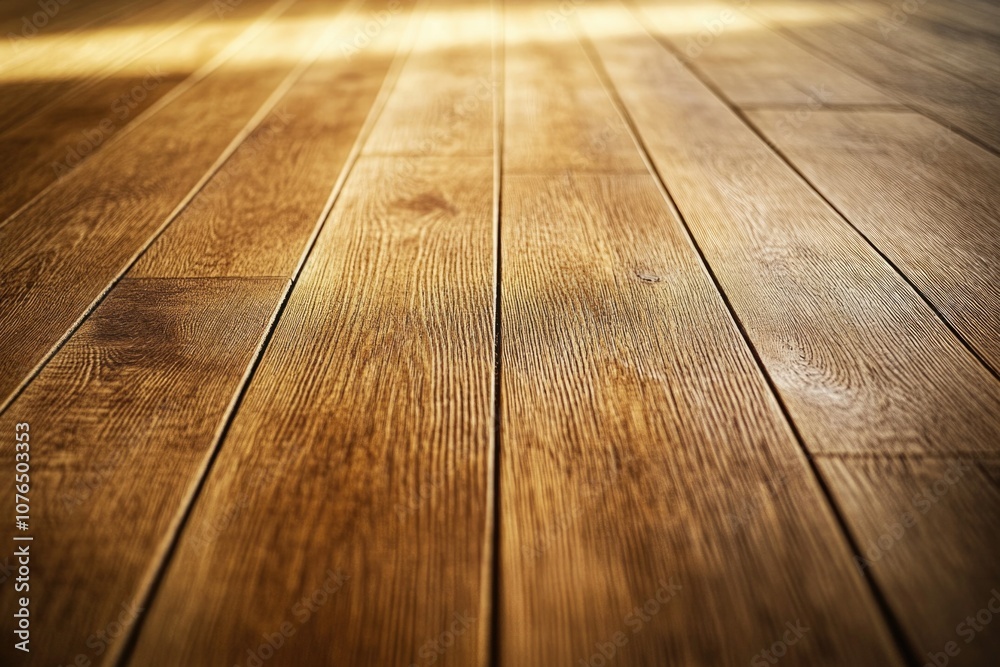 Poster a detailed shot of a wooden floor with intricate patterns and textures