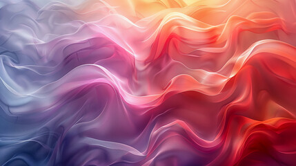 Obraz premium Vibrant Abstract Fabric Waves in Soft Pastel Colors