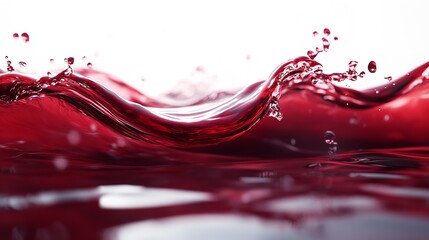 Red wine splash isolated on white background